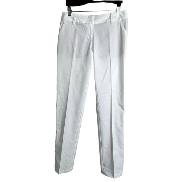 NWT Adidas PGA Jessica Korda Stretch Golf Pants Trousers‎ White Size 4 Tall - Picture 1 of 8